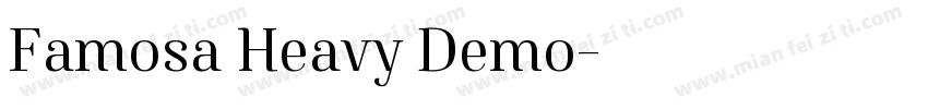 Famosa Heavy Demo字体转换